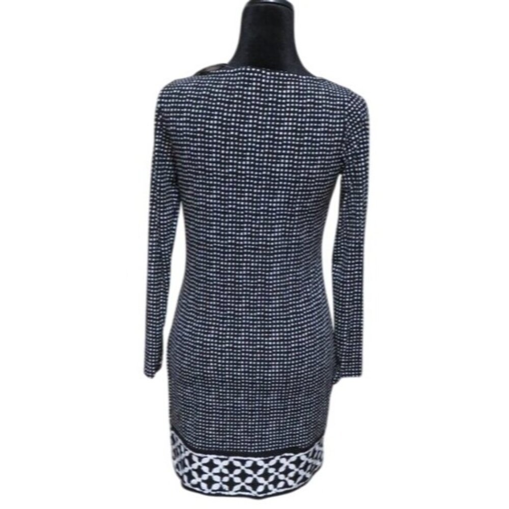 Michael Kors Core of Kors jersey petite long sleeve  polka dot boatneck dress NW - Picture 2 of 9